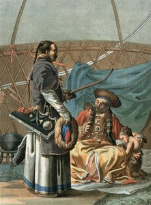 A Tartar Family, engraved by the artist by E. Karnejeff