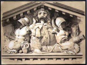 A Sculptural Pediment in the Louvre by E. Laquerbe
