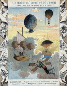 Aerostation - Flying boat project of Pierre de Lana - Flying aircraft of Besnier (1678)