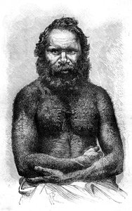 Australian aborigine by Etienne Antoine Eugene Ronjat
