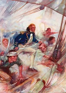Nelson Boarding the "San Josef," at the Battle of St Vincent, February 14th by E. S. (after) Hodgson