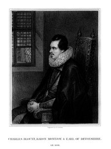 Charles Blount, 1st Earl of Devon, English Courtier and Soldier by E. Scriven
