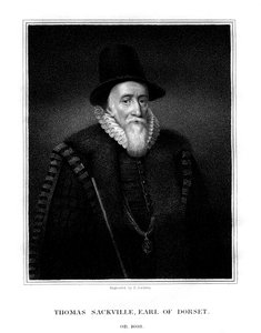 Thomas Sackville, 1st Earl of Dorset, English statesman and poet, 1824 by E. Scriven