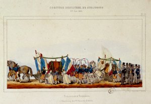 The dance of brewers and coopers during the industrial cortege in Strasbourg on 25/06/1840