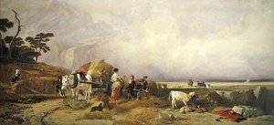 Harvest in the Highlands by E. and Callcott A. W. Landseer