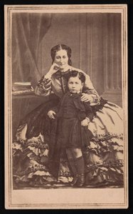 Portrait of Eugénie de Montijo 1826-1920 and Son, Circa 1860s