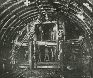 Driving the Tunnel for the Waterloo and City Railway by E. and S. Woodbury