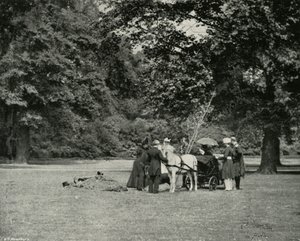 Her Majesty Planting a Tree in the Grounds of Buckingham Palace as a Memorial of the Jubilee by E. and S. Woodbury