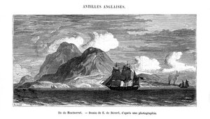 The island of Montserrat in the Caribbean Sea