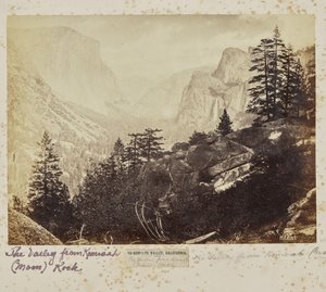 Yosemite Valley, California. The Valley from Komah (Moon) Rock