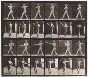 Plate 274. Base-ball; Batting by Eadweard Muybridge