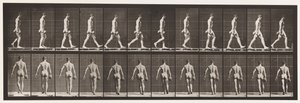 Plate 28. Walking, Carrying 50 lb. Dumb-Bell in Right Hand