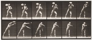 Heaving a 75-lb Rock by Eadweard Muybridge