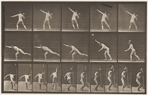 Heaving a 20-lb Rock by Eadweard Muybridge