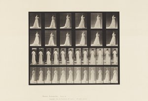 Walking, Hands Engaged in Knitting by Eadweard Muybridge