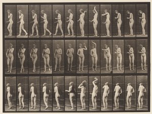 Toilet; Brushing Her Hair and Walking Off by Eadweard Muybridge