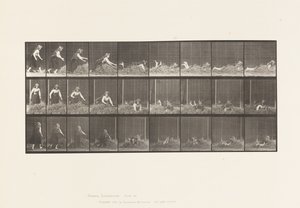 Throwing Self on Heap of Hay by Eadweard Muybridge