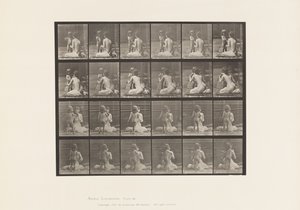 Two Models, Child Bringing Bouquet by Eadweard Muybridge