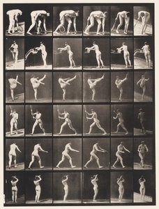 Plate 526. Lifting Ball, Emptying Bucket of Water by Eadweard Muybridge
