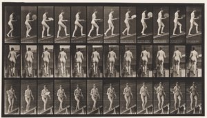 Ascending Incline, Flirting A Fan by Eadweard Muybridge
