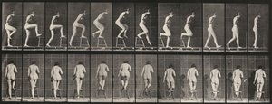 Plate Number 180. Stepping on and over a chair by Eadweard Muybridge