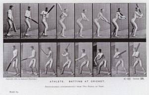 The Human Figure in Motion: Athlete, Batting at Cricket by Eadweard Muybridge
