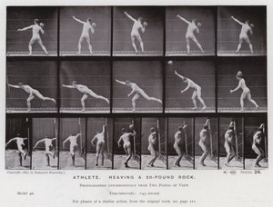 The Human Figure in Motion: Athlete, heaving a 20-pound rock by Eadweard Muybridge
