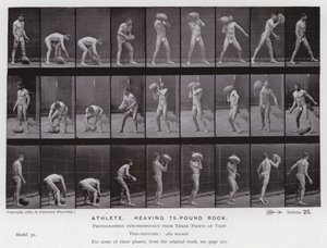 The Human Figure in Motion: Athlete, heaving a 75-pound rock by Eadweard Muybridge