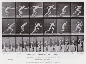The Human Figure in Motion: Athlete, starting on a race by Eadweard Muybridge