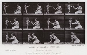 The Human Figure in Motion: Child, greeting a stranger by Eadweard Muybridge