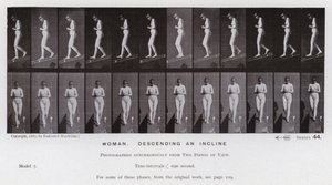 The Human Figure in Motion: Woman, descending an incline by Eadweard Muybridge