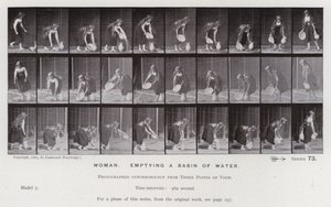 The Human Figure in Motion: Woman, emptying a basin of water by Eadweard Muybridge