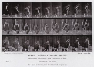 The Human Figure in Motion: Woman, lifting a bushel basket by Eadweard Muybridge
