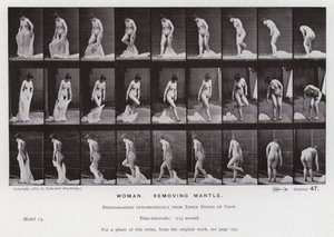 The Human Figure in Motion: Woman, removing mantle by Eadweard Muybridge