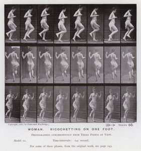 The Human Figure in Motion: Woman, ricocheting on one foot by Eadweard Muybridge