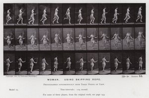 The Human Figure in Motion: Woman, using skipping rope by Eadweard Muybridge