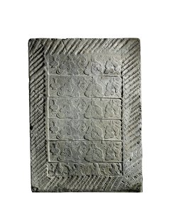 Small Molded Pottery Tile by Eastern Han Dynasty Chinese School