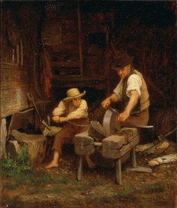 Sharpening the Scythe by Eastman Johnson