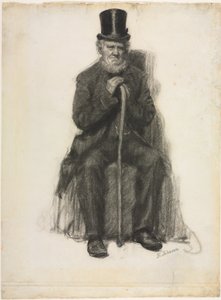 Study of an Old Man (Possibly a Study for Portrait of Peter Folger) by Eastman Johnson