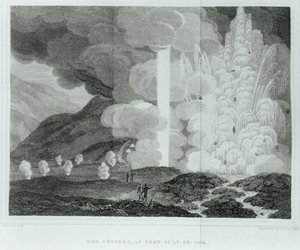 The Great Geyser of Strokkr, Iceland, from Iceland: or, The Journal of a Residence in That Island by Ebenezer Henderson, published 1819