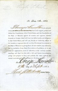 Loyalty oath of Ebenezer Knowlton of Missouri, County of St. Louis