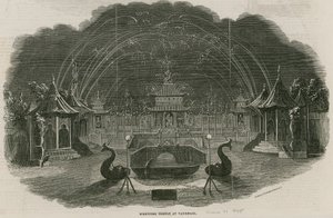 Fireworks Temple at Royal Vauxhall Gardens, London by Ebenezer Landells