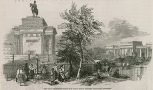 The Great Wellington Statue and Arch as it Would Appear from the Green Park, Piccadilly by Ebenezer Landells