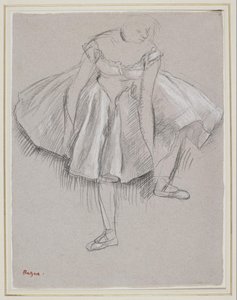 Dancer Adjusting Her Slipper by Edgar Degas