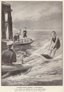 Water-planing behind a motor boat by Edgar Alfred (after) Holloway