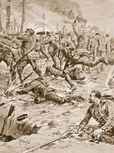 Corporal G. Sanders and his party driving off a German attack and rescuing some prisoners