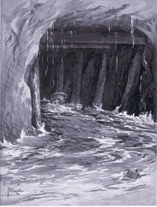 Second Corporal Collier Struggling Out of a Mine Gallery Nearly Full of Water After Completing His Work (DCM)