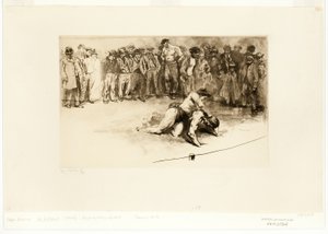 Female Wrestler by Edgar Chahine