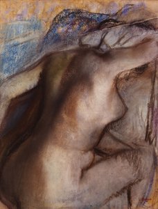After the Bath, Woman Drying Herself by Edgar Degas
