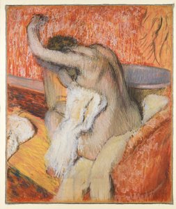 After the Bath - Woman Drying Herself